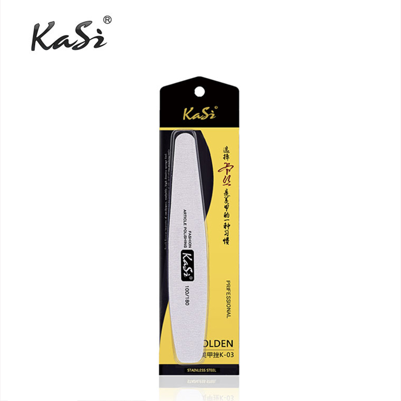 KaSi新品美甲工具 打磨修形兩面菱形挫條 指甲銼 磨砂 灰白直挫條