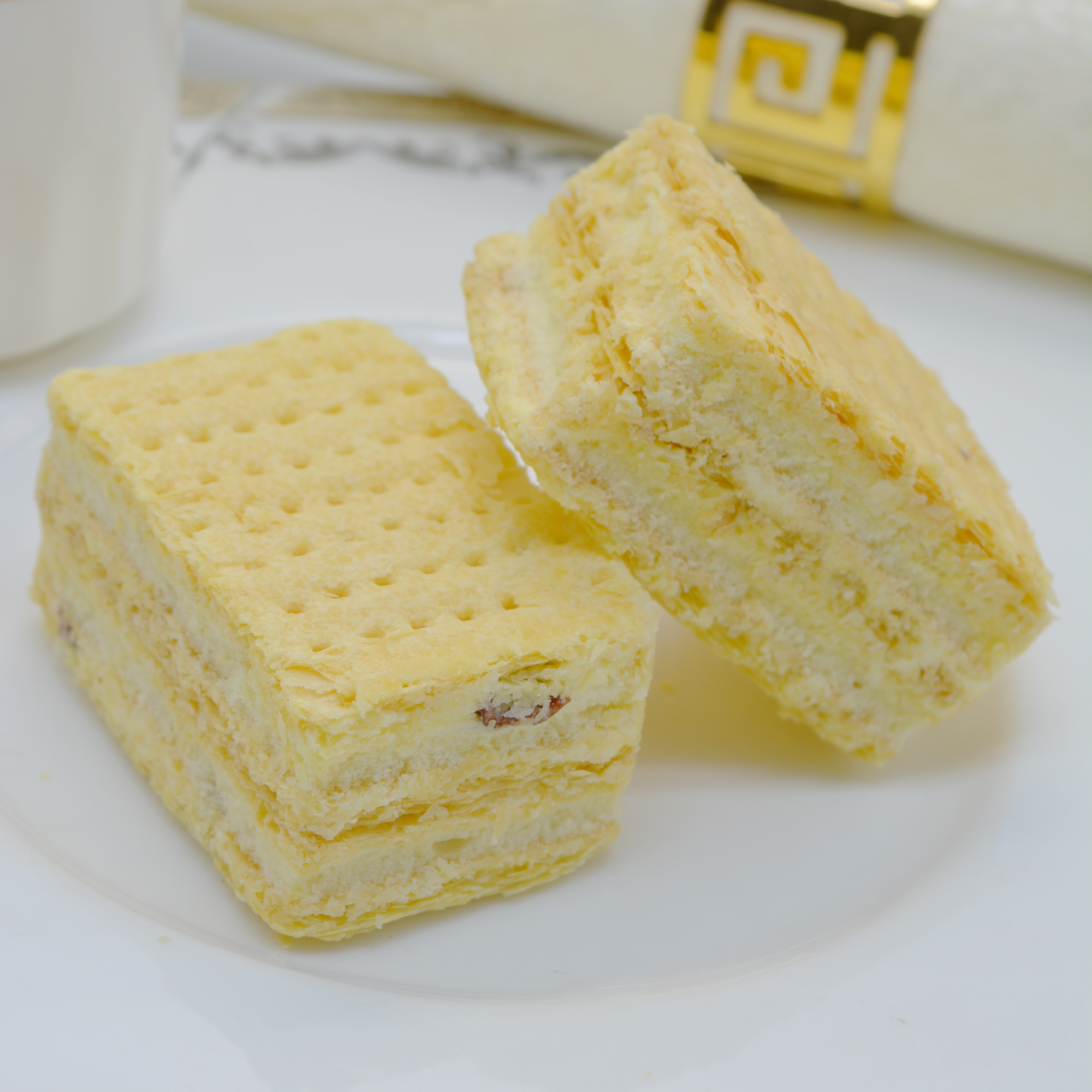 拿破崙京隆蛋糕早餐奶油夾心500g散裝零食品京隆千層蔓越莓面包