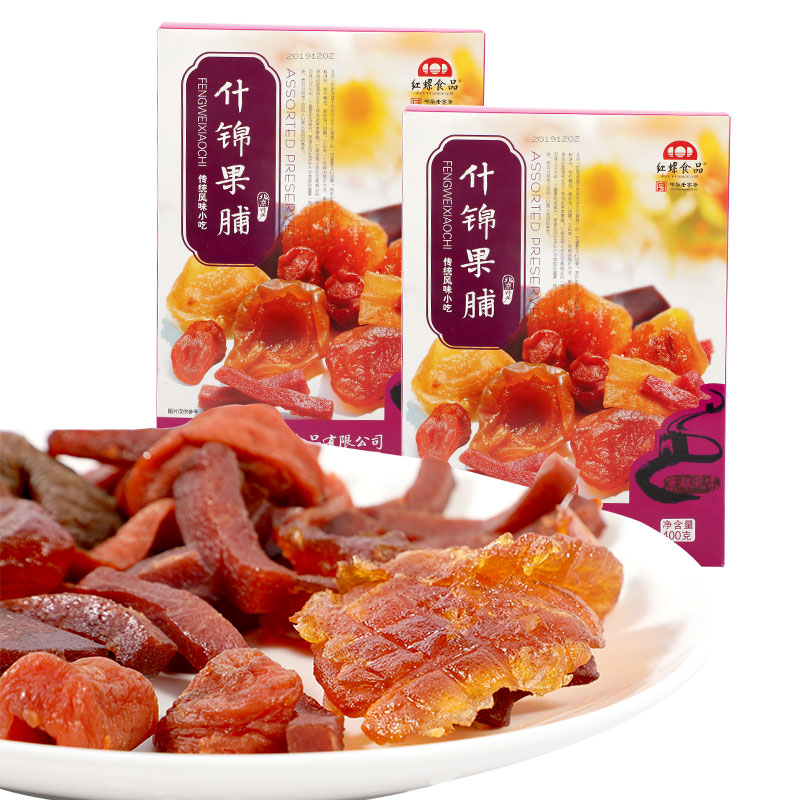 北京特產果脯禮盒400g果韻天香休閒美食果乾蜜餞小吃零食大禮包