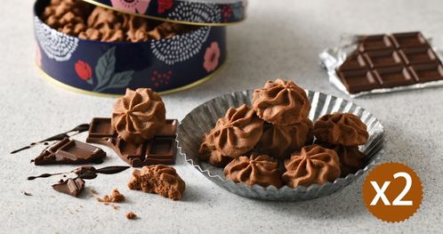 鴻鼎菓子 - 台灣黑熊曲奇餅-黑巧克力(2盒一組) ⚠易碎商品，訂購前請自行評估⚠