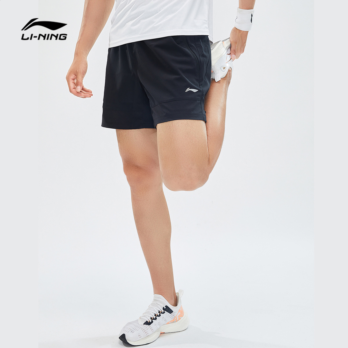 李寧運動短褲訓練跑步系列專業速幹梭織
