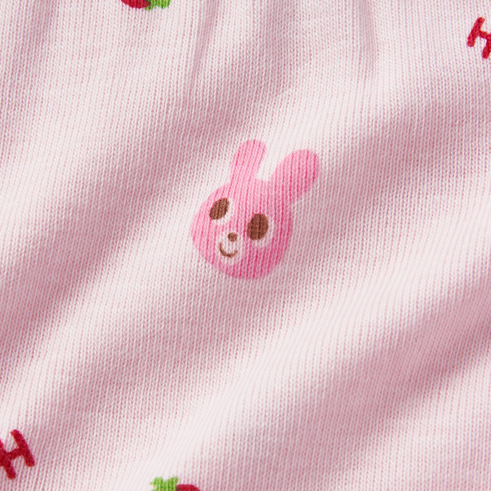 MIKIHOUSE 雲朵柔軟舒適親膚女寶寶內褲 粉色 草莓小兔 110cm 1件