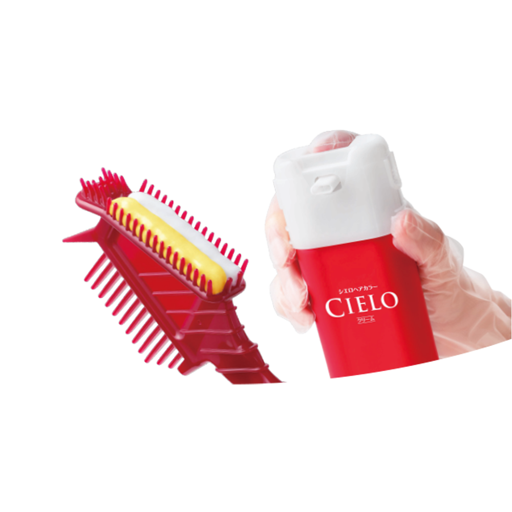 CIELO hoyu 簡便一鍵式白髮用染髮劑 #4M（摩卡棕色） 1劑40g+2劑40g