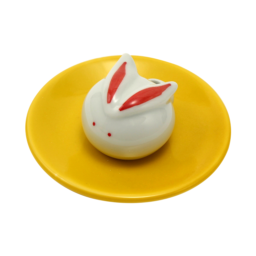 日本香堂 兔糰子香立 紅 1個