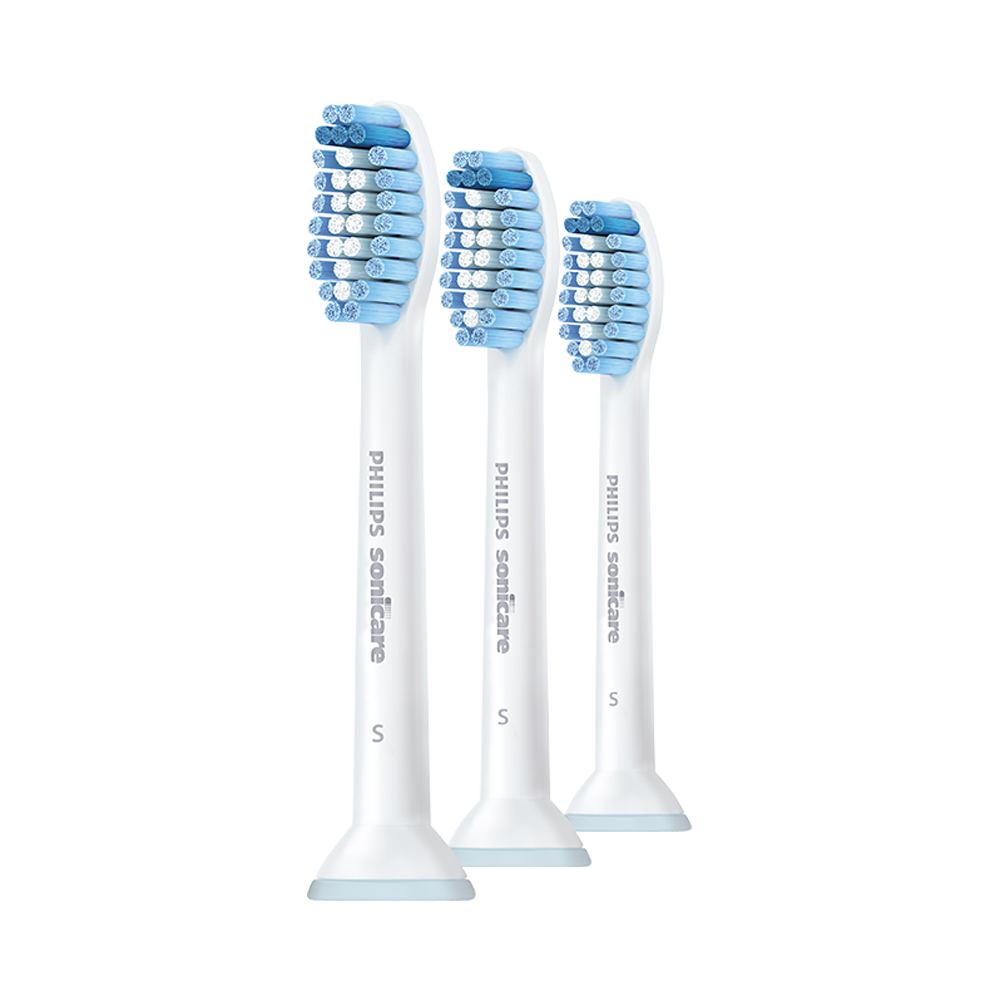 PHILIPS 飛利浦 Sensitive 温和清潔電動牙刷替換刷頭 敏感牙齒可用 HX6053/63 白色 3個