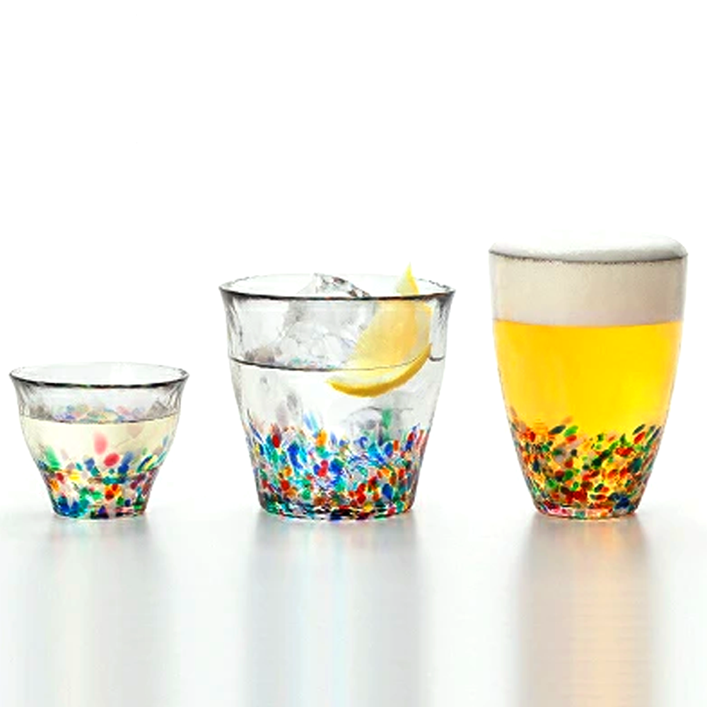 ISHIZUKA GLASS 石塚硝子 津輕 日本青森祭玻璃清酒杯3只套裝 FS-71551 1套