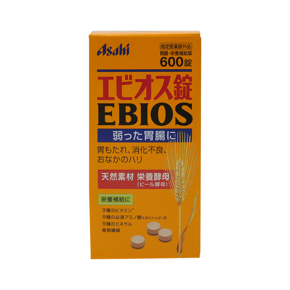 Asahi 朝日 EBIOS 啤酒酵母腸胃潤腸片 600粒