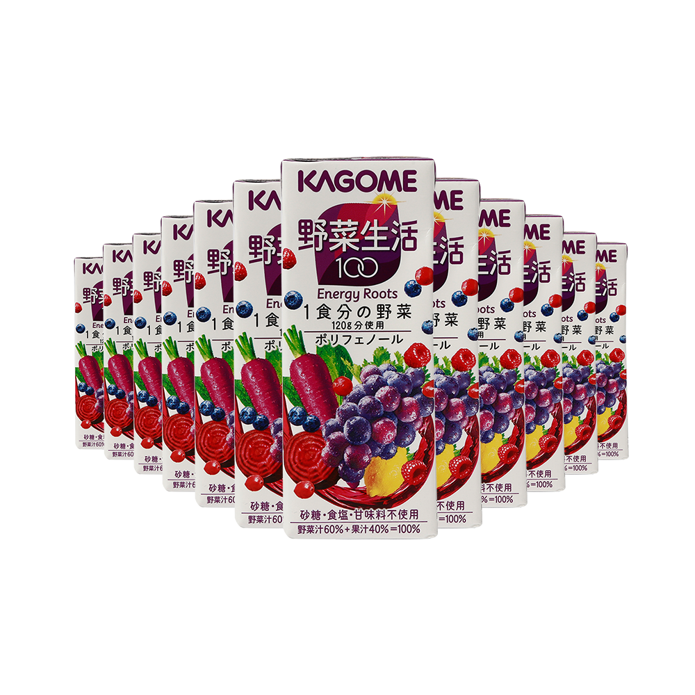 KAGOME 可果美 野菜生活100 葡萄果蔬混合汁 200ml×12盒