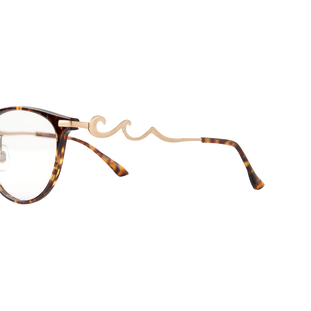 Swishore 知性設計海浪鏡腿眼鏡框 Ssw24-2 C2 棕色 1副