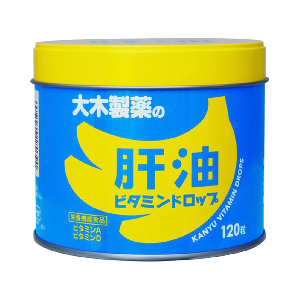 OHKISEIYAKU 大木製藥 維生素魚肝油丸 香蕉味 120粒