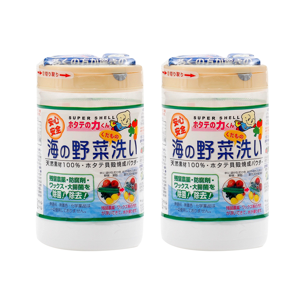 MIRACLE POWER日本漢方研究所 貝殼粉蔬果清洗劑 組合裝 90gx2