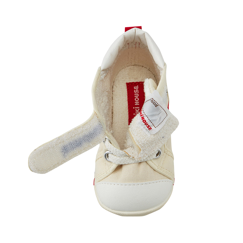 MIKIHOUSE m logo可愛舒適嬰兒學步鞋 一段 白色 12.5cm