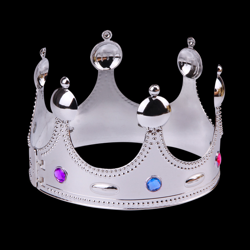 國王皇冠 萬聖節舞會裝扮塑料皇冠權杖 派對用品生日皇冠公主皇冠