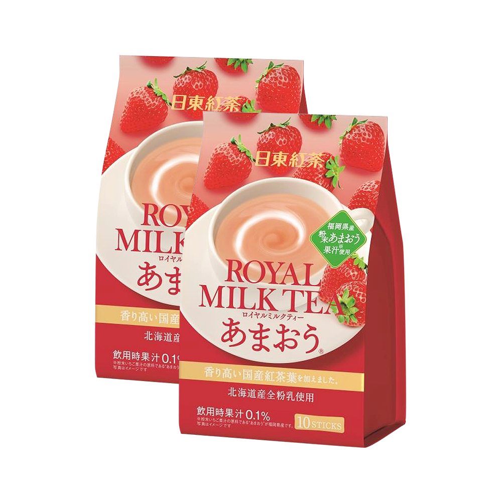NITTOH-TEA 日東紅茶 醇香絲滑皇家奶茶 草莓味 14g×10袋×2包