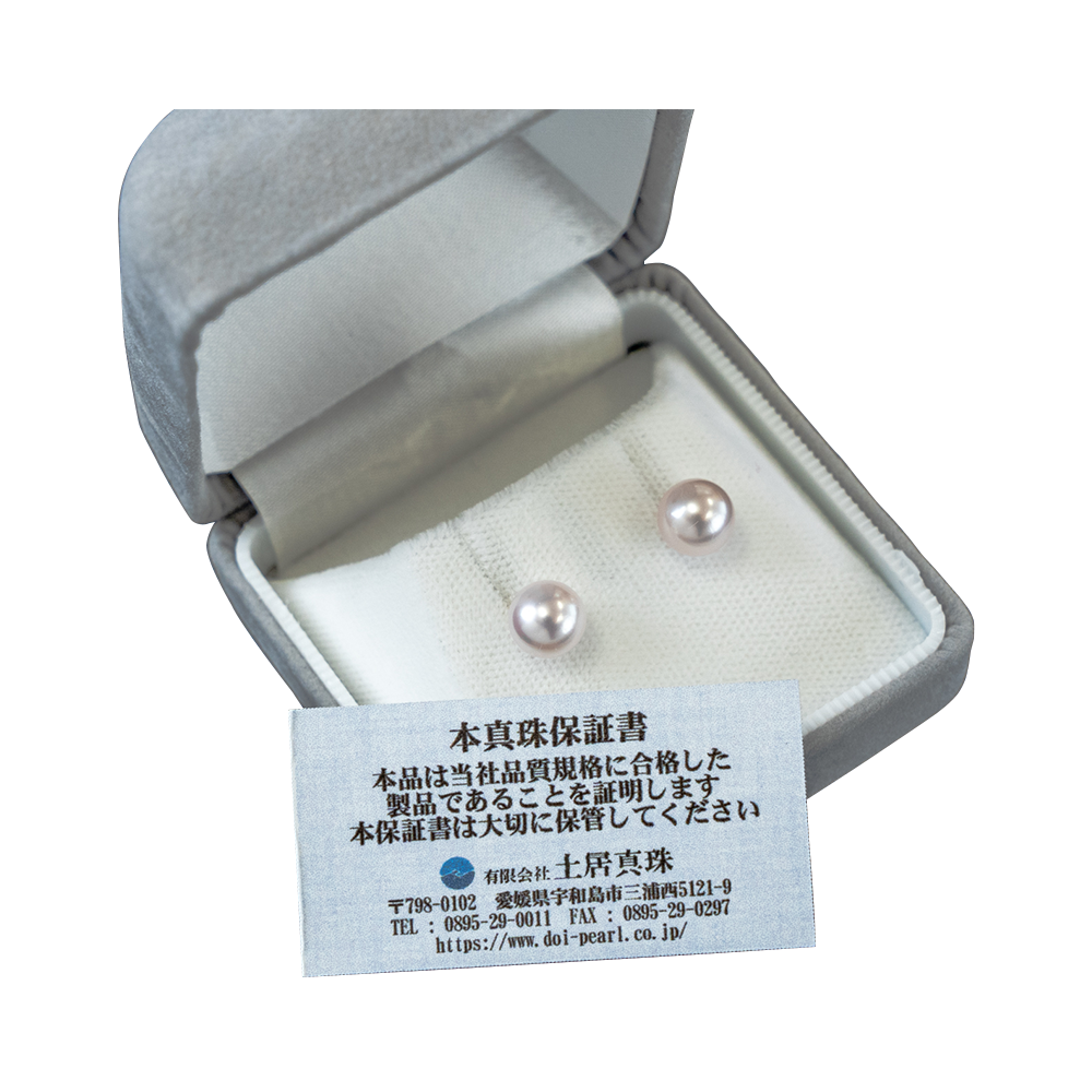 土居真珠 Akoya阿古屋珍珠 18K高品質海水珍珠耳釘 1對