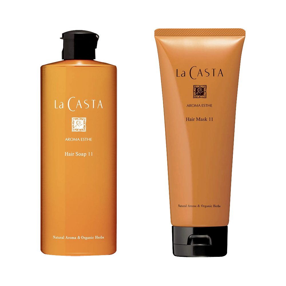 La CASTA Aroma Esthe 植物成分柔順光澤洗髮水 11號套裝 改善細軟毛躁髮質