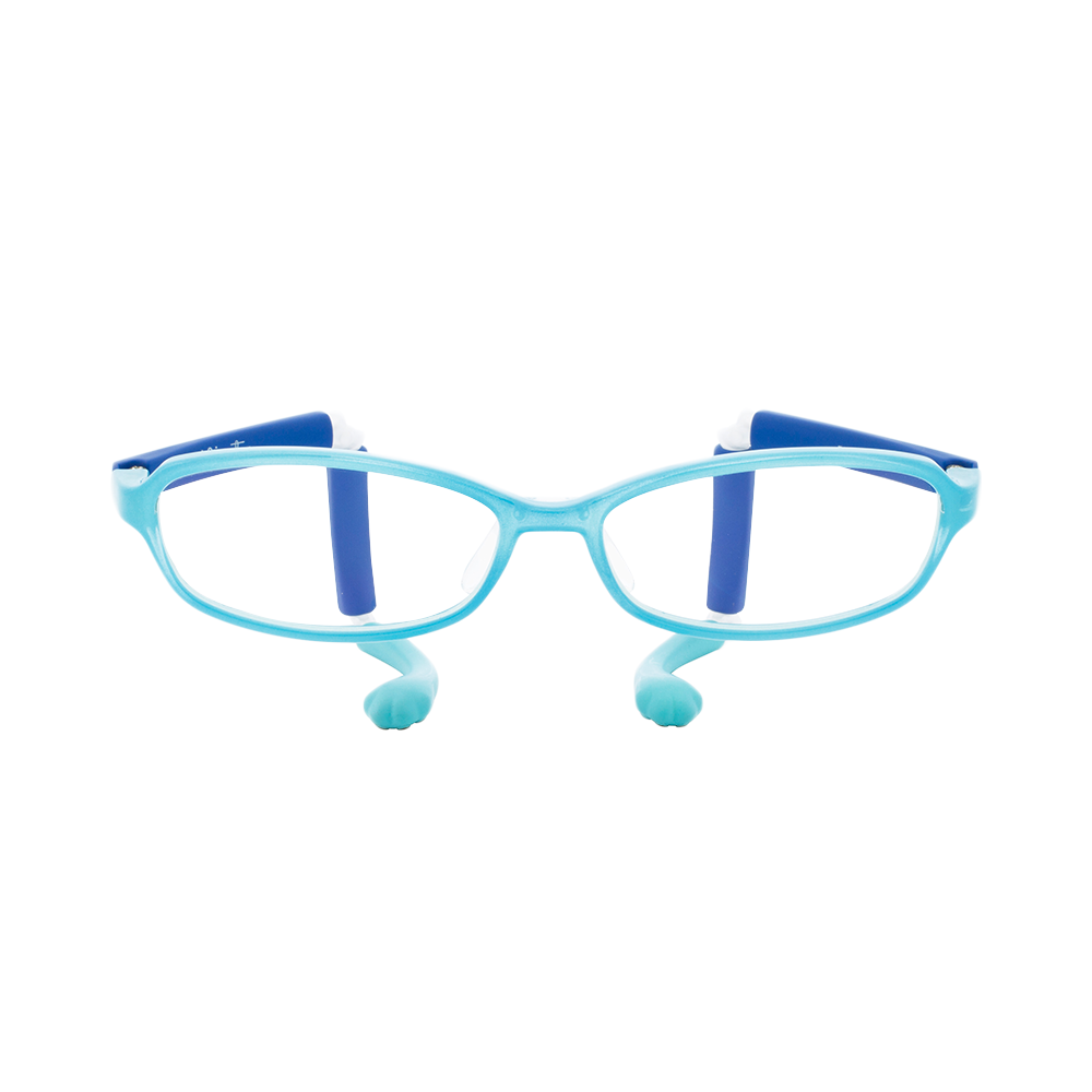 Petye PC防藍光平光眼鏡 橢圓形鏡片 PY-101 5亮藍色