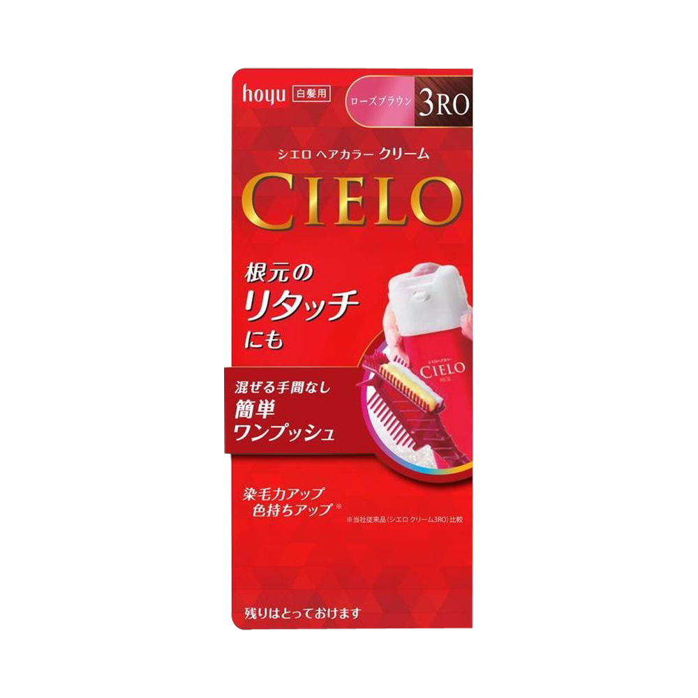 CIELO hoyu 簡便一鍵式白髮用染髮劑 #3RO（玫瑰棕色） 1劑40g+2劑40g