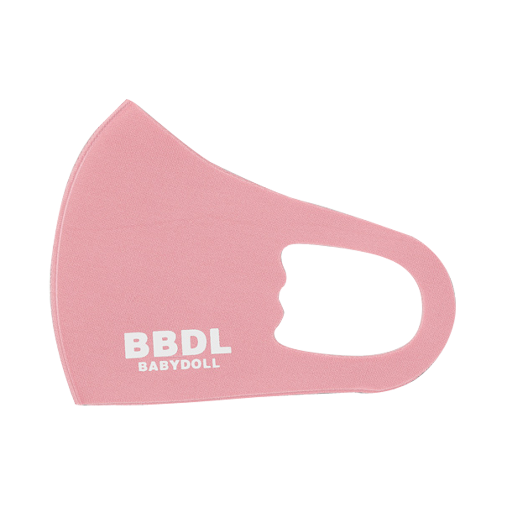 BABYDOLL EITORE×BBDL聯名款防寒透氣可水洗口罩 粉色