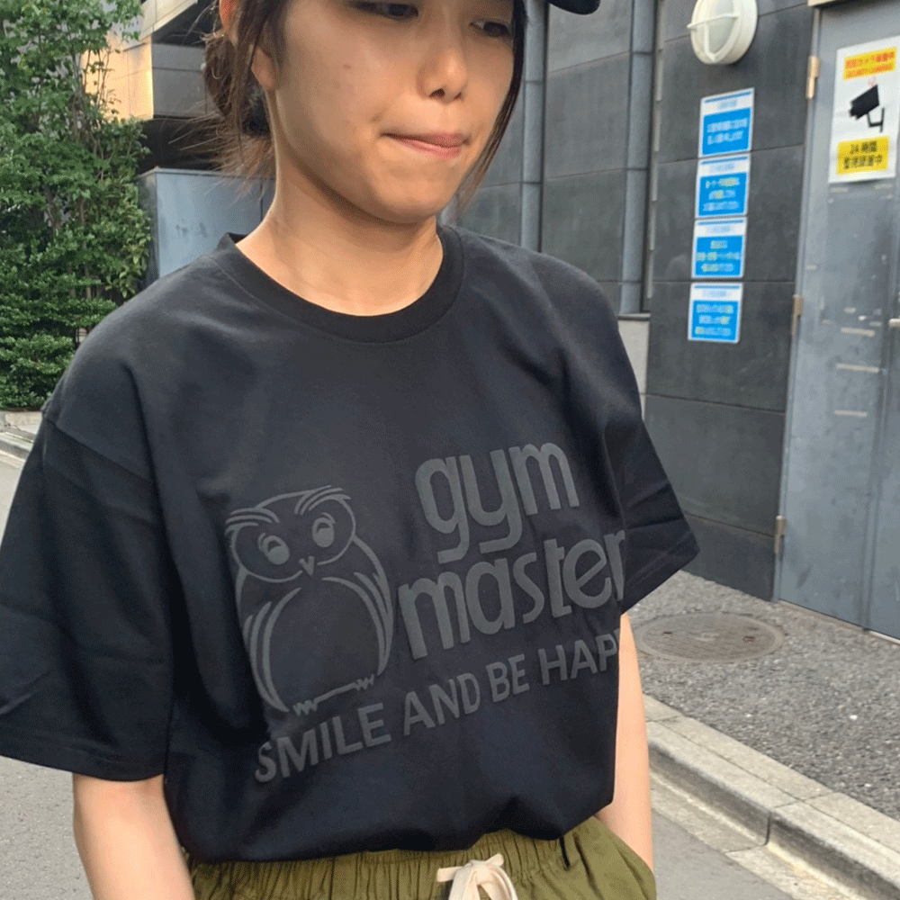 gym master 貓頭鷹印花T恤 G433600 黑色