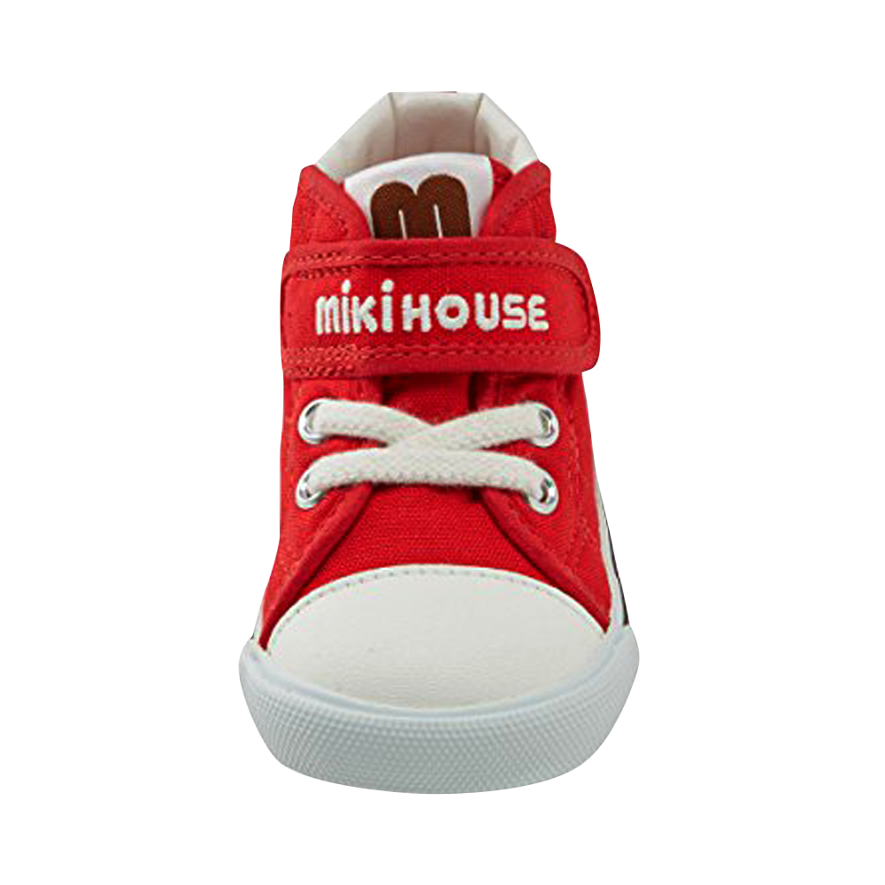 MIKIHOUSE 英倫時尚帆布二段學步鞋 紅色