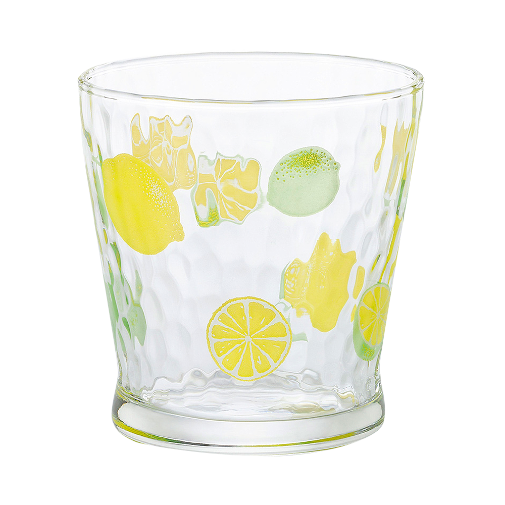 ISHIZUKA GLASS 石塚硝子 可愛水果圖案玻璃杯 檸檬 1個
