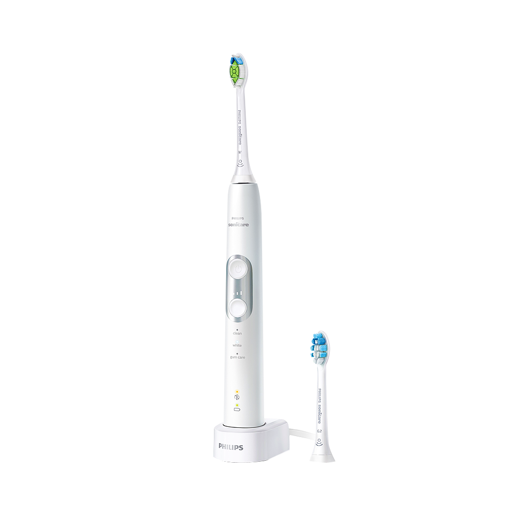 PHILIPS 飛利浦 Protect Clean 護理清潔亮白牙齒電動牙刷 HX6877/25 白色 附贈牙刷頭x1