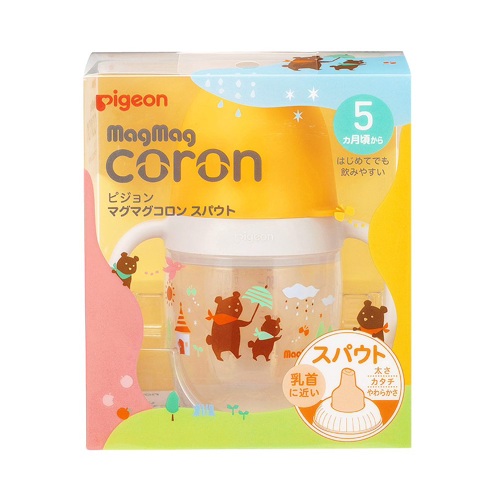 PIGEON 貝親 Magmag Coron 實用便攜可愛噴嘴奶瓶 1個