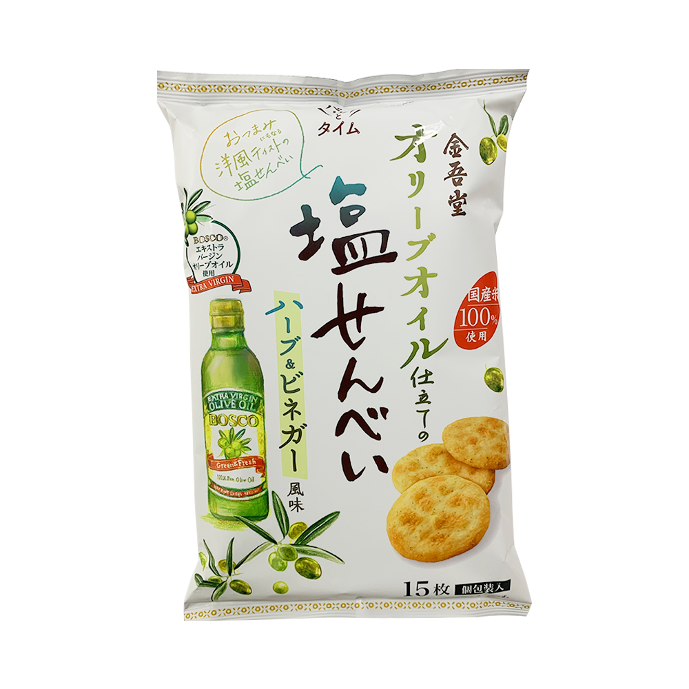 KINGODO 金吾堂 鹹香橄欖油酥脆仙貝 香草醋風味 15片