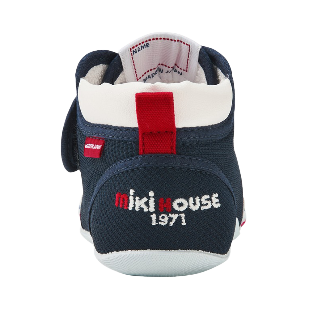 MIKIHOUSE 新款舒適嬰兒學步鞋 一段 深藍色 13.5cm