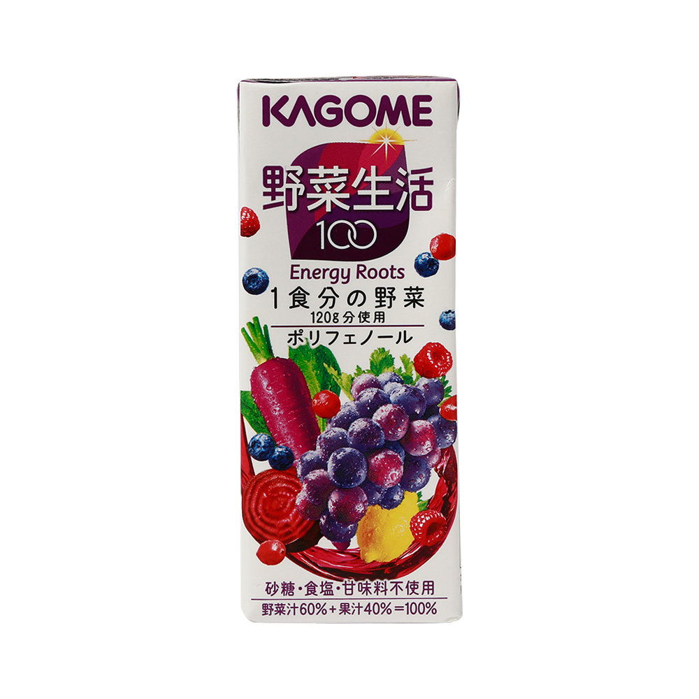KAGOME 可果美 野菜生活100 葡萄果蔬混合汁 200ml×12盒