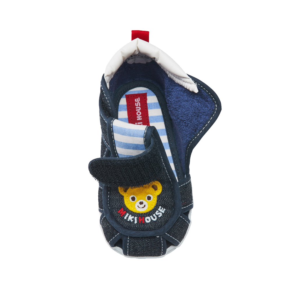 MIKIHOUSE 柔軟舒適包腳趾二段寶寶涼鞋 藍色