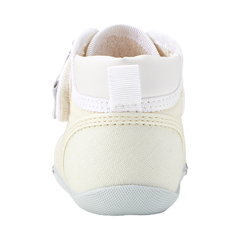MIKIHOUSE 簡約可愛帶迷你蝴蝶結一段嬰兒鞋 白色 13cm