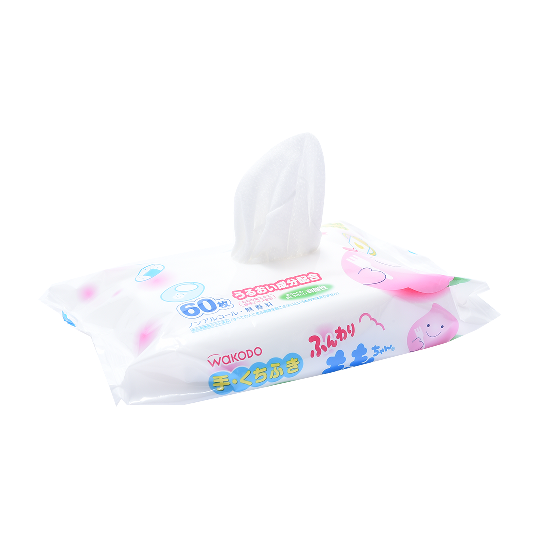 WAKODO 和光堂 桃葉精華嬰兒手口濕巾 180片(60片x3) 2包
