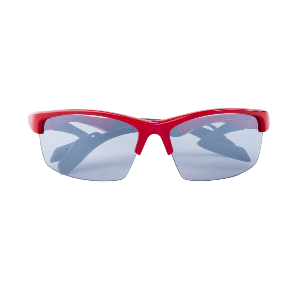 Air Fly 無鼻託無壓力運動太陽眼鏡 AF-303 C-4 鏡框：紅色 鏡片：淡煙色