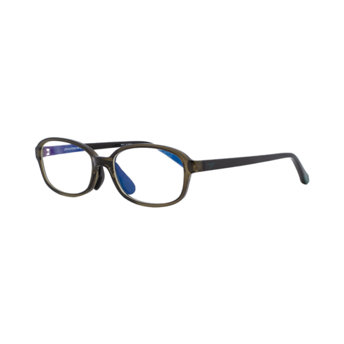 瞬足 高級感輕巧柔軟防藍光眼鏡SY-9004 透明卡其色&黑色