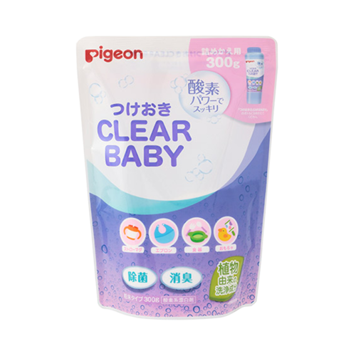PIGEON 貝親 CLEAR BABY 奶瓶餐具衣物多用途桃葉潔菌去污粉漂白粉 替換裝 300g