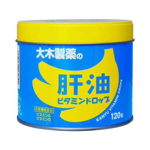 OHKISEIYAKU 大木製藥 維生素魚肝油丸 香蕉味 120粒