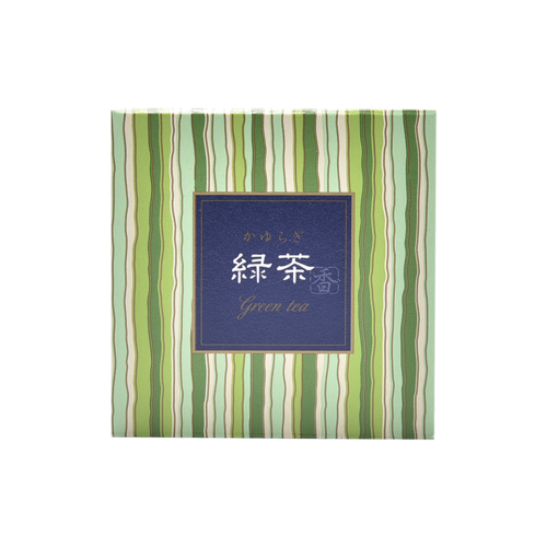 日本香堂 吉祥如意 塔香 綠茶 12顆·內附香託