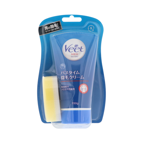 Reckitt Benckiser Japan 薇婷 男士沐浴用敏感肌蘆薈保濕脱毛膏 附海綿 150g