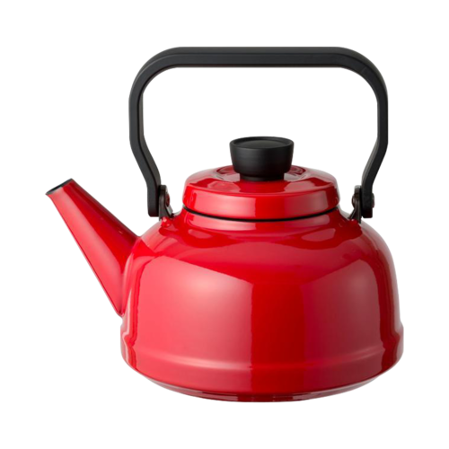 FUJIHORO Solid 純色琺琅燃氣電磁爐通用燒水壺 紅色