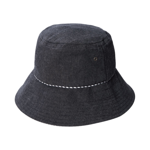 COGIT 抗UV牛仔布簡約時尚漁夫帽 黑色 1個