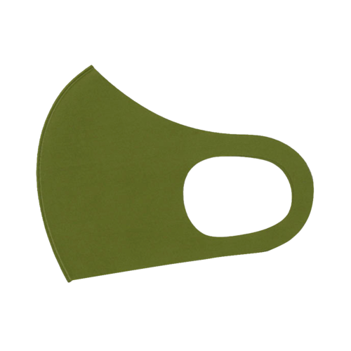 BABYDOLL 3片裝彩色個性防塵透氣口罩5422 卡其綠 M（成人普通款）