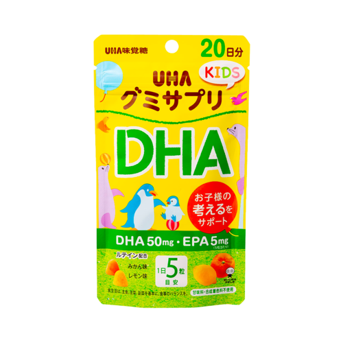 UHA 味覺糖 兒童DHA軟糖補充劑柑橘檸檬味 20天量 100粒/袋