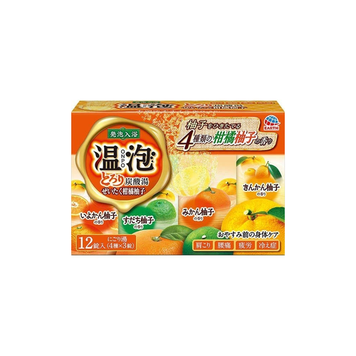 Earth製藥 碳酸浴鹽 柑橘 12片