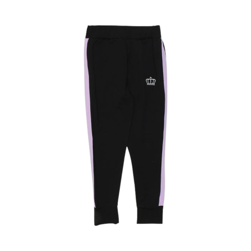 BABYDOLL 限定款兒童舒適慢跑褲4945K 黑色×紫色