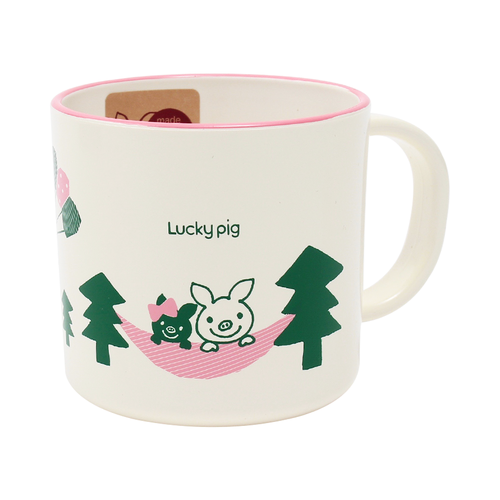 Luckypig giggle 小豬圖案兒童用杯子 粉色 200ml