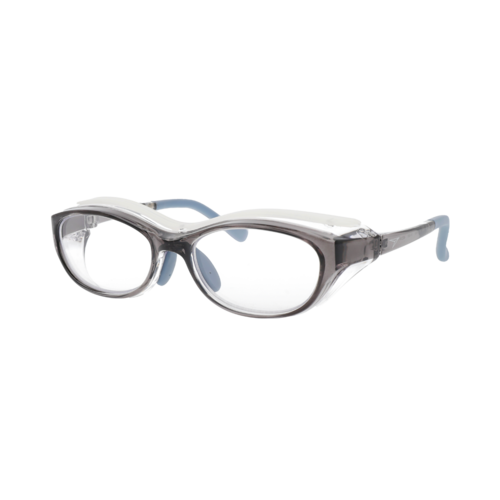 瞬足 時尚百搭簡約防花粉眼鏡SY-5001 透明灰 兒童款 小號