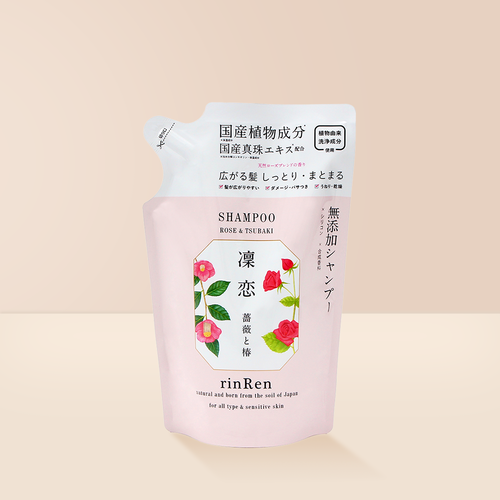 rinRen 凜戀 豐盈強韌抗氧化洗髮水 玫瑰&山茶花 替換裝 400ml