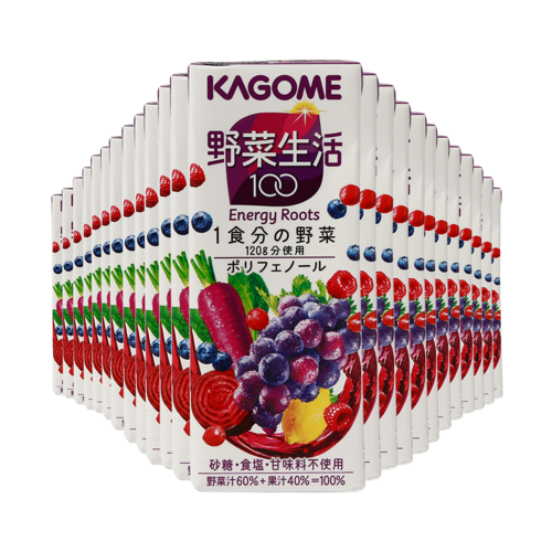KAGOME 可果美 野菜生活100 葡萄果蔬混合汁 200ml×24盒